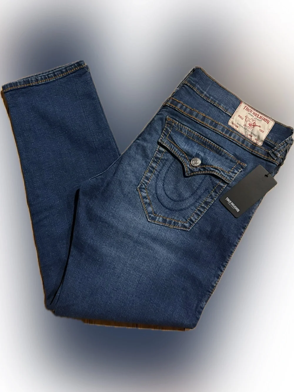 True Religion Geno Big T Flap Pocket Slim Jeans
